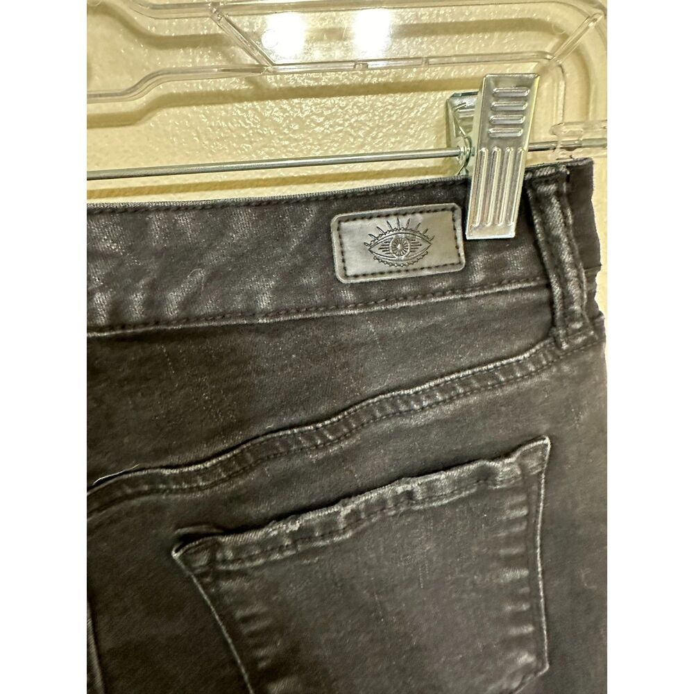 Sofia Vergara Women's Rosa Curvy Ankle Black Jeans Size 4 Distressed Button Fly - Picture 5 of 5